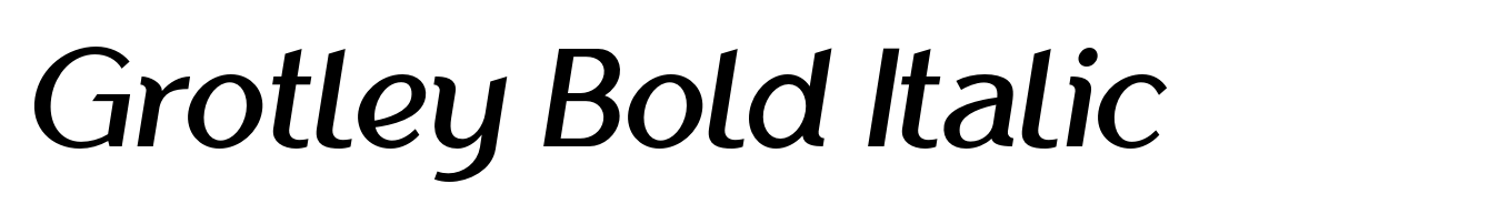 Grotley Bold Italic